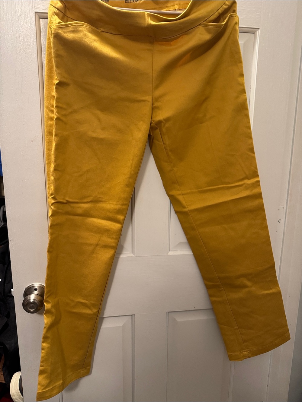 Women’s Mustard Yellow Stretch Knit Pants